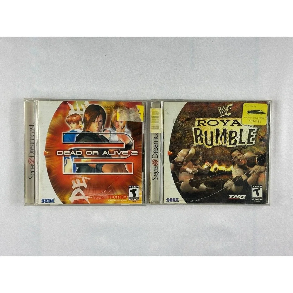 Sega Dreamcast Sega Sports Black Console HKT-3020 2 Controllers VMU 2 Games